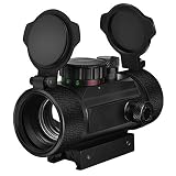 EZshoot Red Green Dot Sight Tactical Scope Reflex Sight with Lens Cap 20mm Rail Mount
