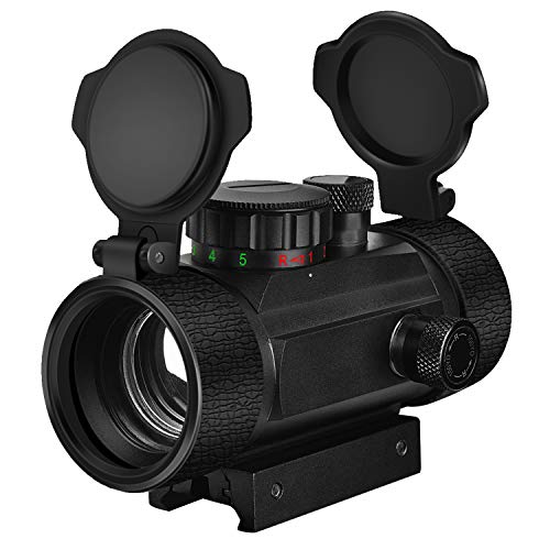 EZshoot Red Green Dot Sight Tactical Scope Reflex Sight with Lens Cap 20mm Rail Mount