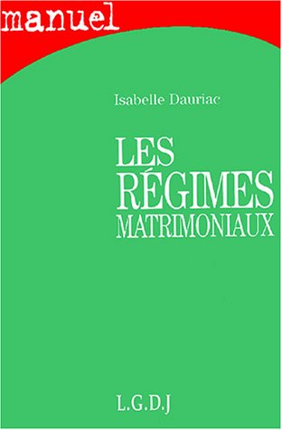 Les  régimes matrimoniaux
