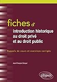 Fiches d'Introduction historique au droit privé et et au droit public by 