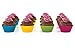 Baking Essentials Silicone Baking Cups, Set of 12 Reusable Cupcake Liners in Four Colors - USE for Muffin, Gelatin, Snacks, Frozen Treats, Ice Cream or Chocolate Shell-lined Dessert Molds, Non-stick (1) by Zaza Kitchen