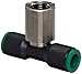 Legris 3008 56 11 Nylon & Nickel-Plated Brass Push-to-Connect Fitting, Branch Tee, 1/4