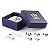 UHIBROS Black Earrings for Men, Stainless Steel Mens Earrings for Men Women Hypoallergenic Cartilage Earrings Pack 5 Pairs 4mm-8mm