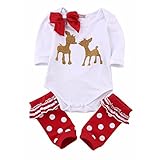 Weixinbuy Newborn Baby Boy Girl Christmas Pattern Bodysuit Romper Jumpsuit Outfits