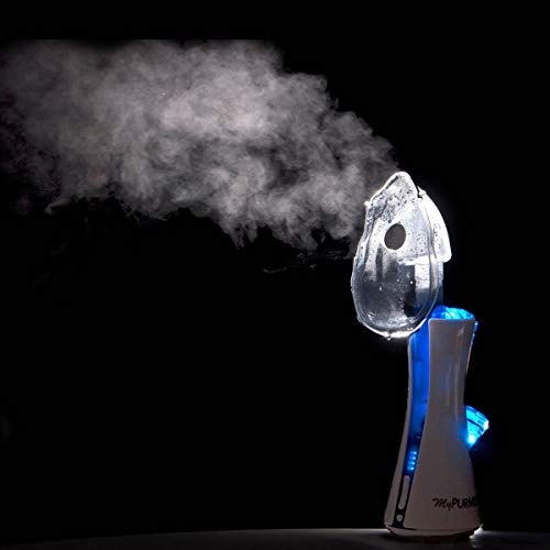 MyPurMist New Classic Handheld Personal Steam Inhaler, Vaporizer and Humidifier (Plug-in) with Bonus Hands-Free Holder