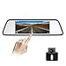 AUTO-VOX M8 Touch Screen Mirror Dash Cam,1296P FHD Front Rear View Mirror Camera and 180°Horizontal View Angle Backup Camera Kit with Lane Departure Warning System, Security Alarm & Motion Detection