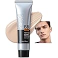 AKARY Hydrating Men BB Cream SPF 15 PA++, Full-Coverage Foundation&Concealer, Mens Face Moisturizer Cream Evens Skin Tone, Oil Control and Cover Flaws, Natural Finish for All Skin Types, Light 160