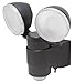 Maxsa 43218 Dual Head Security Spotlights, Battery Powered Durable Outdoor Patio & Deck Light, black
