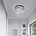 Crystal Chandelier, Kakanuo Modern Crystal Ceiling Light, 3 Lights Flush Mount Crystal Light Fixture H10.4