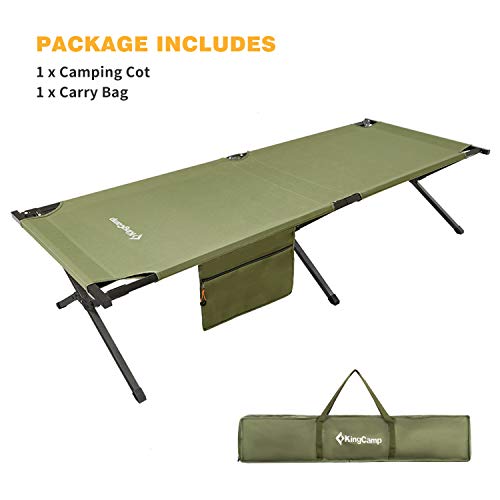 KingCamp Oversized Camping Cot 30" Wide XXL for Adults Heavy Duty