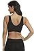Women's Modal Stretch Cross-Back V-Neck Bralette Comfortable for Sleep/Normal Wear/Sport 3PACK Black M