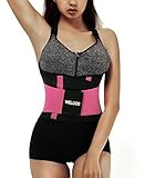 Waist Cincher Trainers Tummy Trimmer Belt Weight Loss Slimming Women Workout Corset, Rose, X-Large