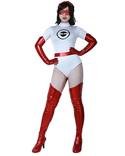 Cosplay.fm Women's Elasticity New Suit Girls Cosplay Halloween Costume White