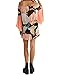 Eliacher Women's Casual Butterfly Sleeve Floral Print Chiffon Dress 6251 (L, 1)
