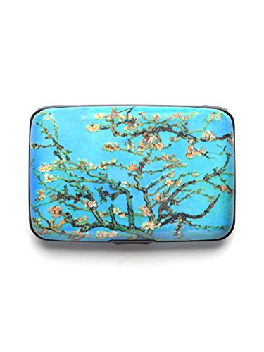 Van Gogh Almond Tree RFID Data Theft Protection Credit Card Armored Wallet