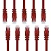 GearIT 10 Pack, Cat 6 Ethernet Cable Cat6 Snagless Patch 2 Feet - Computer LAN Network Cord, Red - Compatible with 10 Port Switch POE 10port Gigabit primary