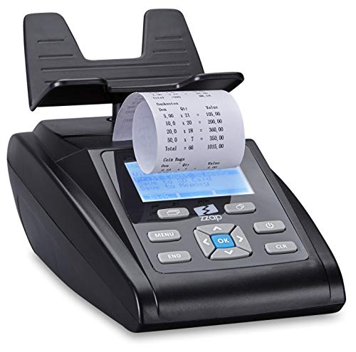 ZZap MS40i Battery & Printer Money Counting Scale - Money Cash Currency Weighing Machine