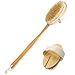 Longhandle Dry Skin Bath Body Brush with Detachable Boar Bristle Perfect For Dry Brushing Cellulite and Exfoliating Grip Elders Back Shower Brush primary
