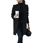 IDEALSANXUN Womens Wool Coat Long Blazer Jackets Fall Winter Peacoat with Pockets