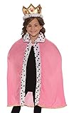 Forum Novelties Girls Pink Queen Cape and Crown Costume, One Size, One Color