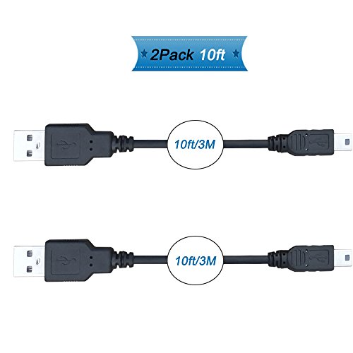 image for Nowfulcan PS3 Controller Charging Cable 10ft, Mini USB Charger Cable C