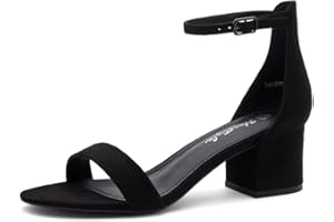 Herstyle Sunday Womens Low Heels Open Toe Dress Heeled Sandals Ankle Strap Chunky Block Short Heel Pumps Shoes for Prom Wedding Party Office