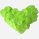 EMAXELER [Broken Girls Flowers]1000pcs Green Silk Rose Flower Petals for Wedding Table Confetti Bridal Party Flower Girl Decoration 1000pcs Green