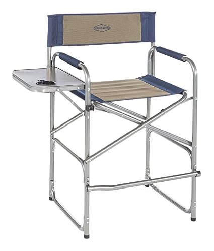 Kamp Rite High Back Director S Chair With Side Table Blue Tan