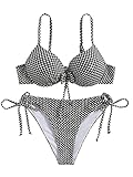 SweatyRocks Women's Sexy 2 Piece Bikini Set Plaid