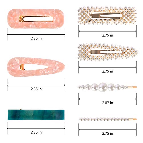image for 15 PCS Pearls Hair Clips-Cehomi Fashion Korean Style Acrylic Resin Hai