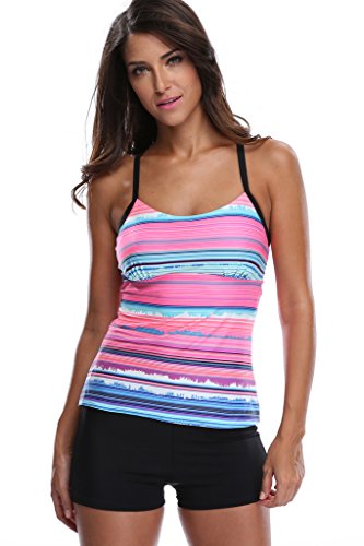Charmleaks Two-Piece Swimwear tankinis Swim set with bottom For Women Size Small