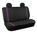 FH Group Car Seat Covers Full Set Cloth - Universal Fit Automotive Seat Covers, Low Back Front Seat Covers, Solid Back Seat Cover, Washable Car Seat Cover for SUV, Sedan and Van Purple