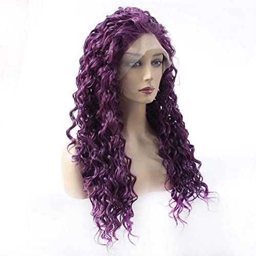 Sheenvane Wigs Long Wave Silky Heat-Resistant Synthetic Wig Natural Look Party Hair lace Front Wig Popular Models in Europe and America wig(22 Inches)