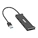 UNITEK Portable USB 3.0 4-Port Ultra Slim Data hub, with Micro USB 2.0 Power Port and Built-in USB 3.0 Cable LED for iMac, MacBook, MacBook Pro, MacBook Air, Mac Mini, Chrombook, Surface Pro