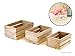 Set of 3 Small Wood crates with 5 Piece Paint Brush Set