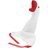 TOYANDONA Plush Animal Hat Cute Goose Cap Stuffed Goose Headwear with Drawstring Funny Party Photo Props White