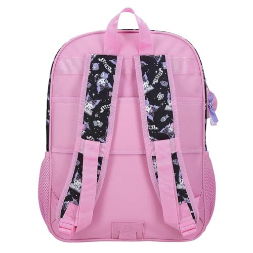 Sanrio Kuromi Fortune Telling Children's Backpack, School Bag, Made of Polyester, Side Pockets, Wide Adjustable Straps by Joumma Bags