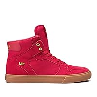 Supra Footwear - Vaider High Top Skate Shoes, Rose/Gold-Light Gum, 11 M US Women/9.5 M US Men