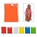 The shopping aisle Disposable Hooded Rain Poncho (Set of 4) (Rainbow Pack)