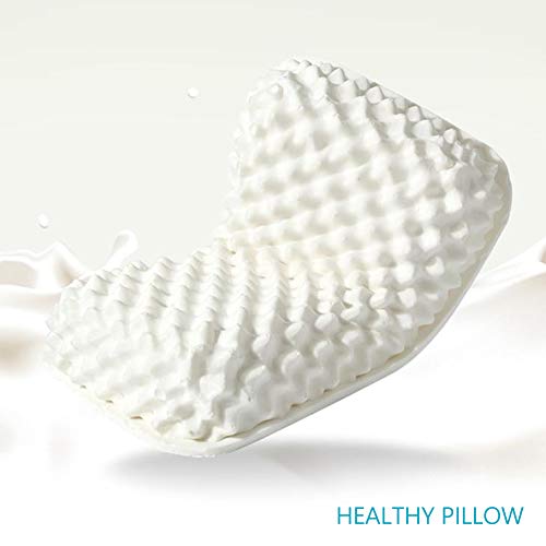ZONMAI Oreiller Ergonomique Latex à Mémoire De Forme, Oreiller De Sommeil Hypoallergénique Et Anti-acariens avec Une Taie d\'oreiller Amovible en Velours Lavable.