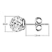 UHIBROS 316L Surgical Stainless Steel Stud earrings Round Ball Diamond Ear Stub