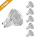 KingSo GU10 LED Bulb 50W Halogen Bulb Equivalent MR16 LED Bulbs 120V 4W 400Lumens 5000K Daylight White CRI 85+ 120° Flood Beam Angle Track Lighting Accent Light, GU10 Base, Pack of 5