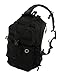 Mens Black Molle 2L Hydration Ready Sling Bag with Keychain Compass + 2 Zipper Pulls