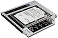 Hard Drive SATA 2nd HDD Caddy Tray for Unibody 9.5mm Universal Laptop CD/DVD-ROM Drive Slot (Replacement Only for SSD and HDD)