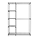 Furinno Wayar Double Rod Freestanding Closet, Gray