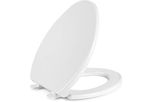 Toilet Seat, SAILTOK Elongated Toilet Seat with Soft Close,and Never Loosen The Non-Slip Seat, No Slam Toilet Seat, Fit Stand