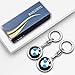Bailunte Compatible for BMW Keychains 3D Car Logo Key Chain Key Ring Accessories Gift Present for Men and Woman (2pcs)