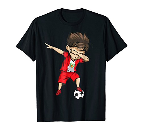 Dabbing Soccer Boy Peru Jersey Shirt - Peruvian Football