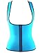 Lelinta Zip Hot Sweat Shaper Waist Trainer Two Sides Are Wearable Body Shaper Bustier Corset Zipper