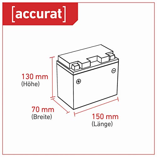 Accurat motorfiets-accu YT12B-BS 10Ah 160A 12V gel-technologie + lcd-display startaccu krachtig robuust… - Image 4